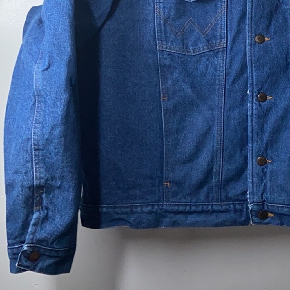Wrangler Men's Sherpa Lined Denim sz XXL Jacket Flaw - Picture 4 of 12